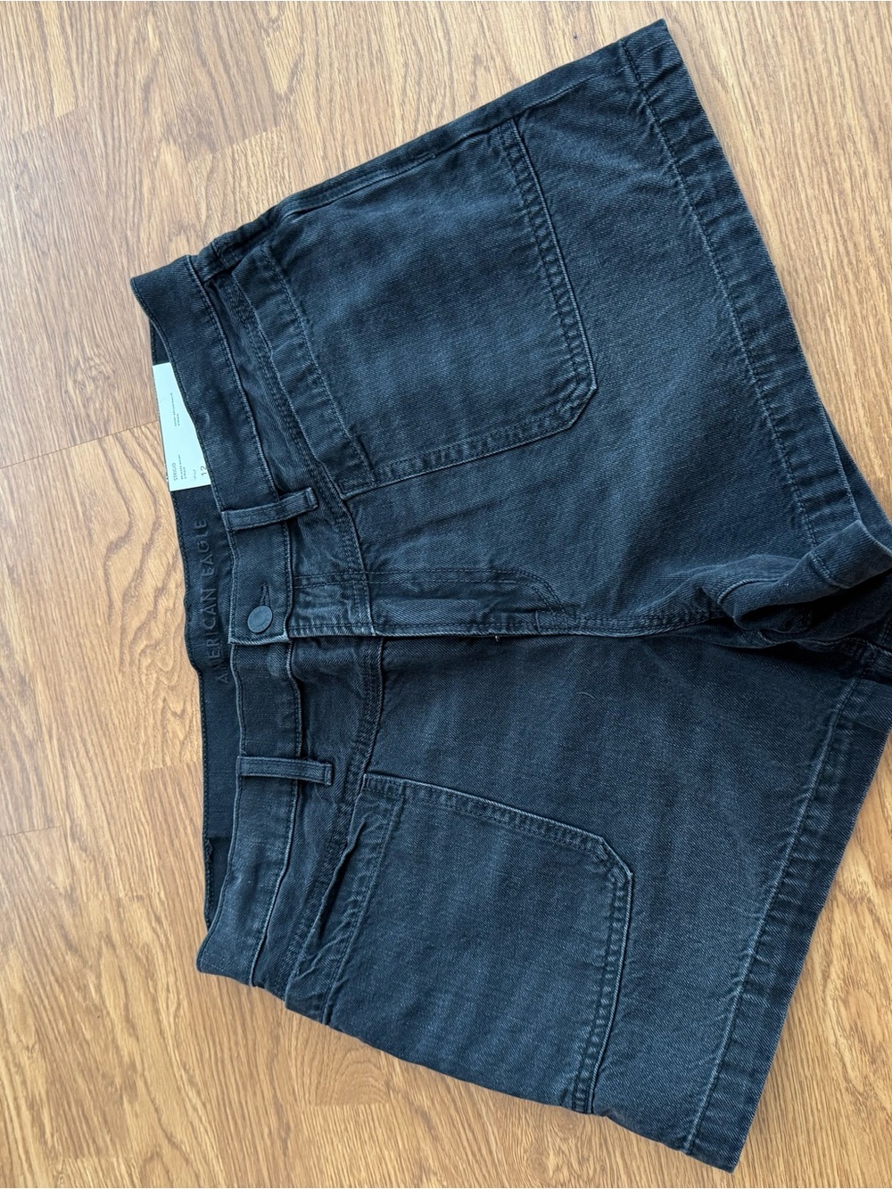 American Eagle Outfitters Black Denim Shortie Shorts